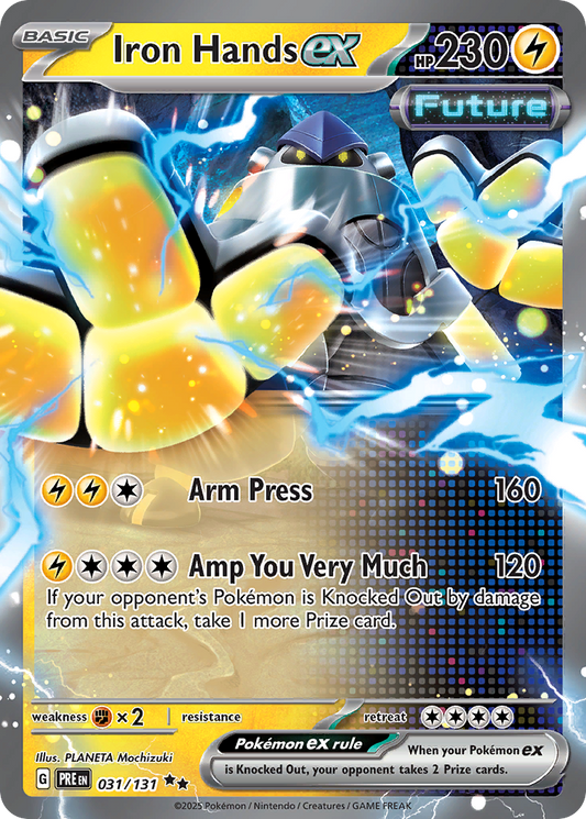 Pokemon Singles - Prismatic Evolutions - Iron Hands ex 031/131