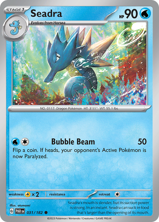 Pokemon Singles - Paradox Rift - Seadra 31/182 (Reverse Holo)