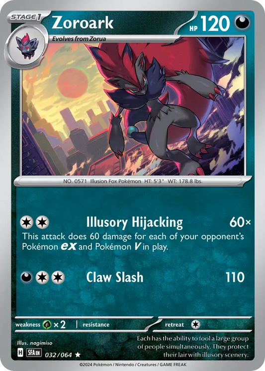 Pokemon Singles - Shrouded Fable - Zoroark 32/64 (Reverse Holo)