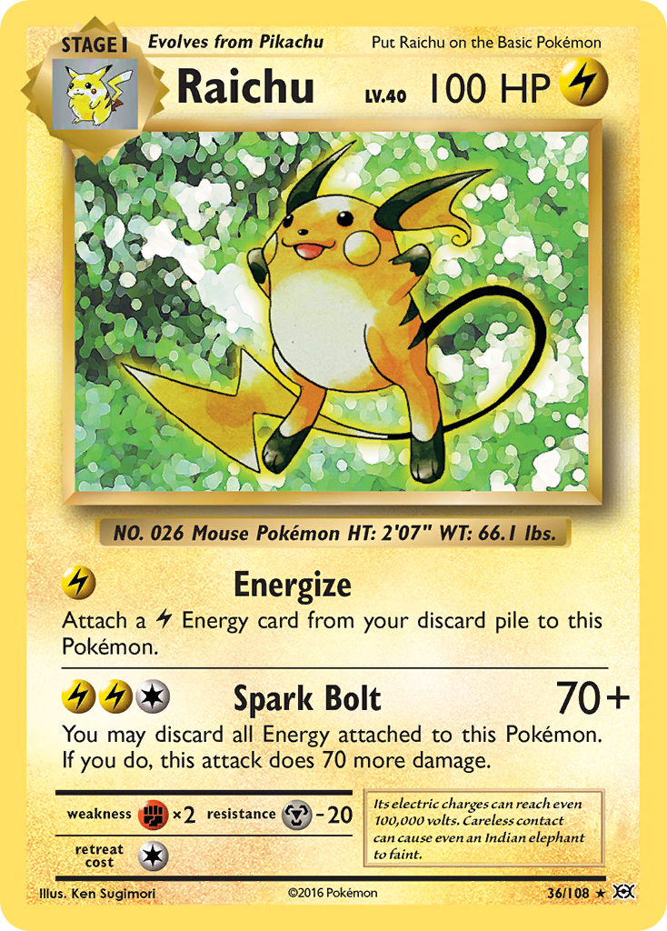 Pokemon Singles - Evolutions - Raichu 36/108