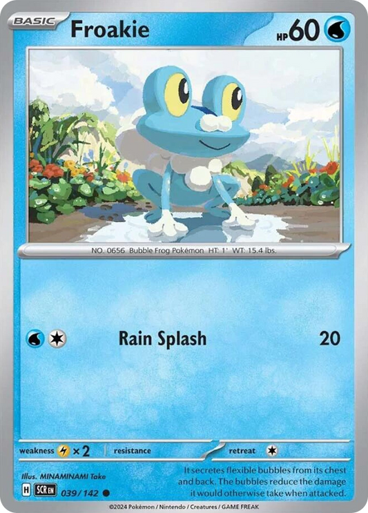 Pokemon Singles - Stellar Crown - Froakie 39/142 (Reverse Holo)