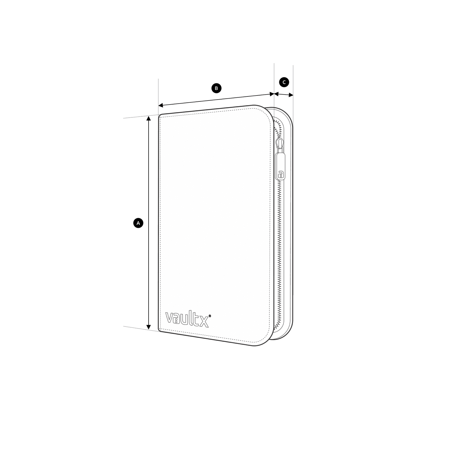 Vault X - 4-Pocket Exo-Tec® - Zip Binder - WHITE EDITION