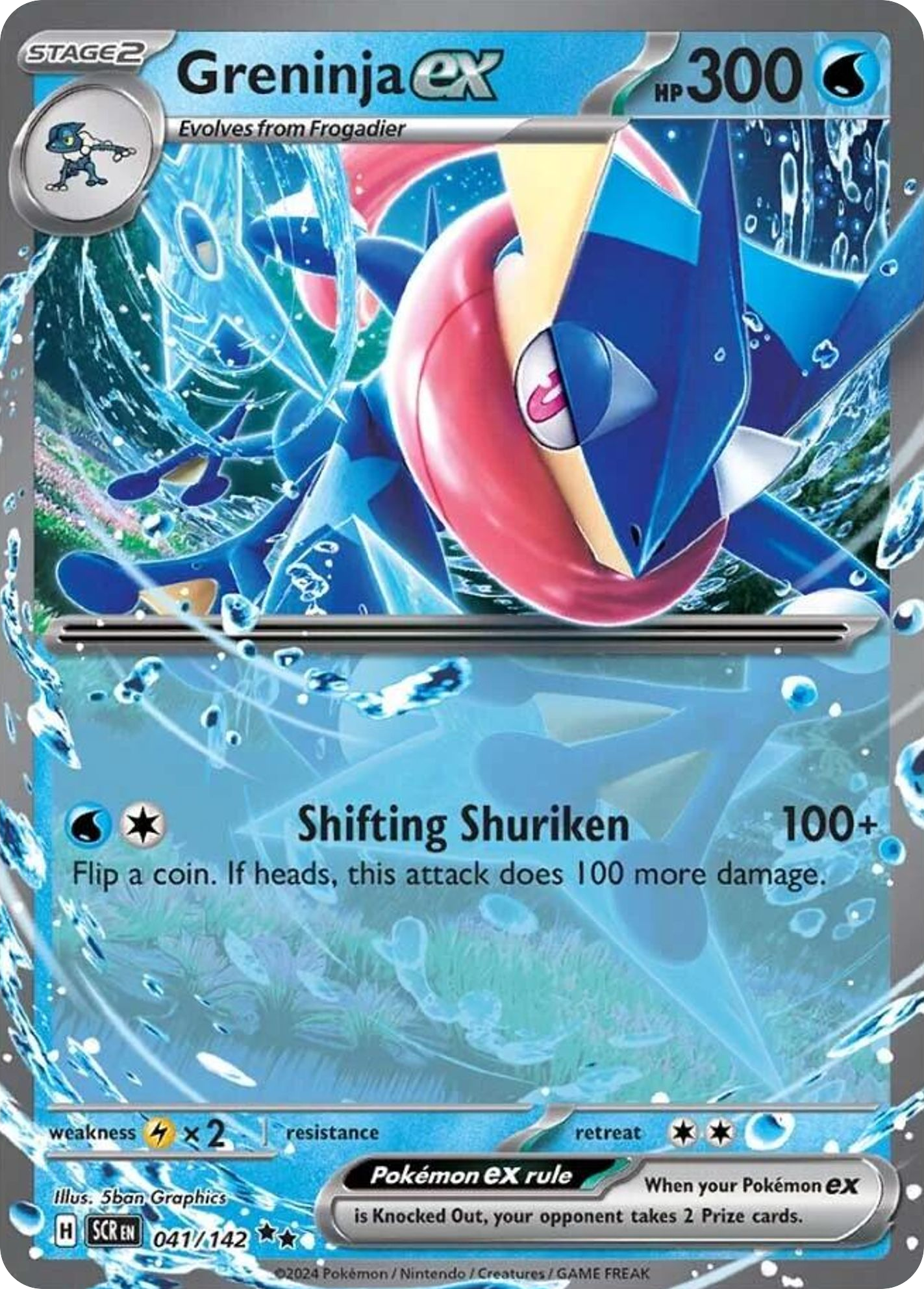 Pokemon Singles - Stellar Crown - Greninja ex 041/142