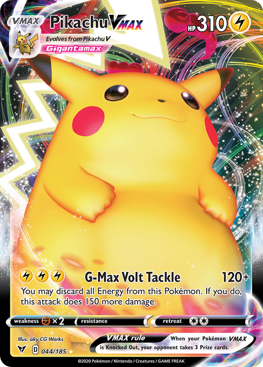 Pokemon Singles - Vivid Voltage - Pikachu VMAX 044/185