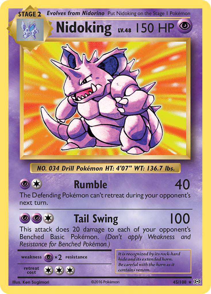 Pokemon Singles - Evolutions - Nidoking 45/108