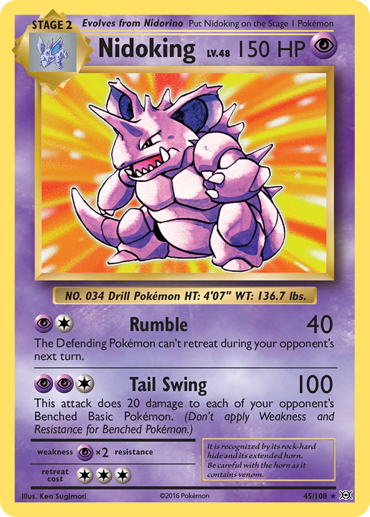 Pokemon Singles - Evolutions - Nidoking 45/108