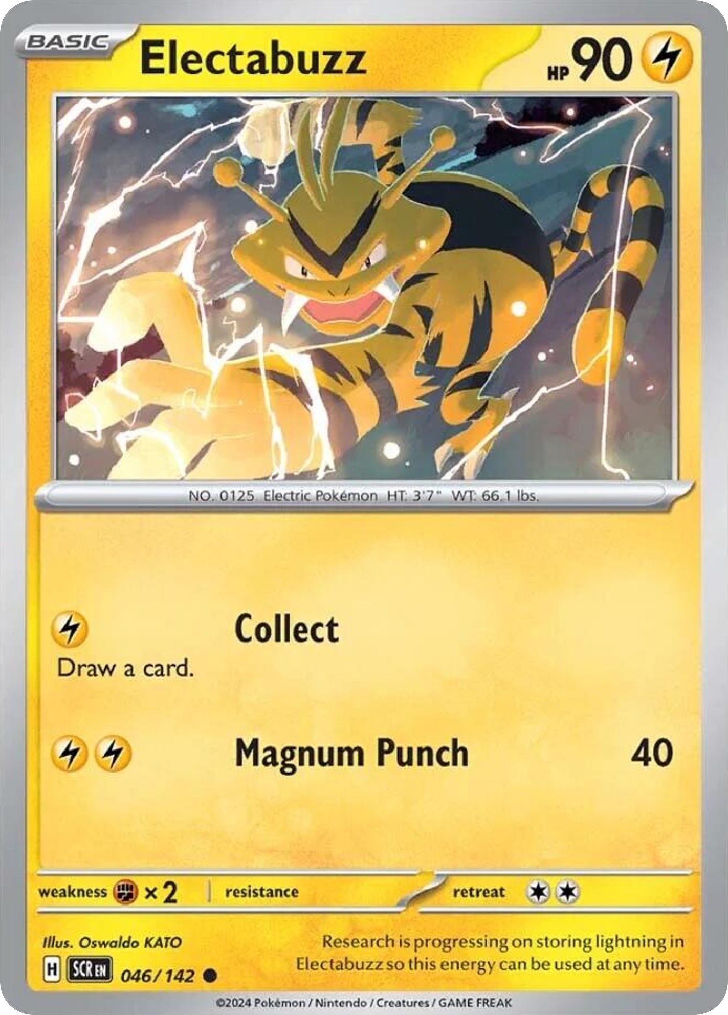 Pokemon Singles - Stellar Crown - Electabuzz 46/142 (Reverse Holo)