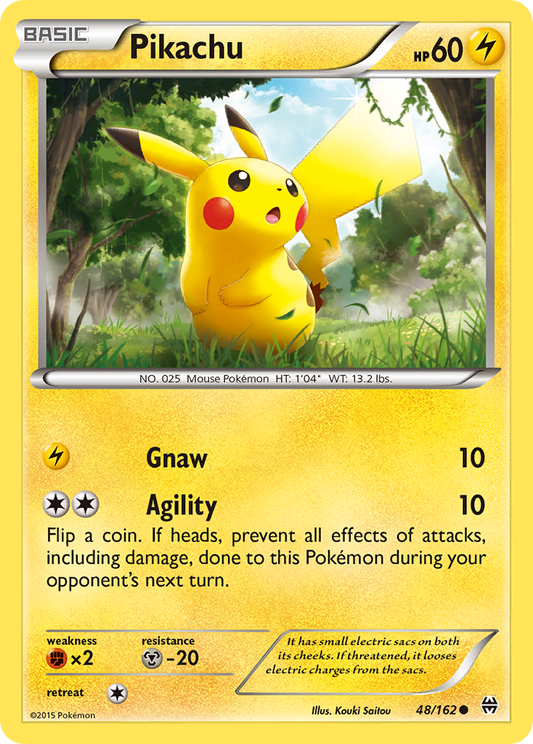 Pokemon Singles - BREAKthrough - Pikachu 48/162