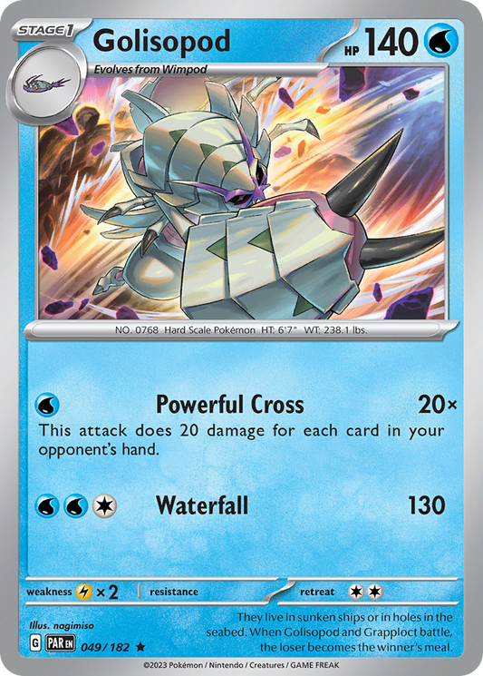 Pokemon Singles - Paradox Rift - Golisopod 49/182 (Reverse Holo)