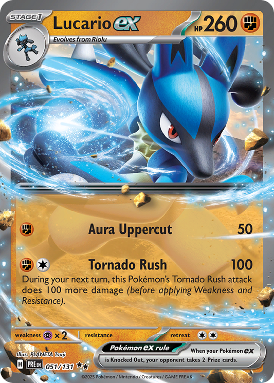 Pokemon Singles - Prismatic Evolutions - Lucario ex 51/131