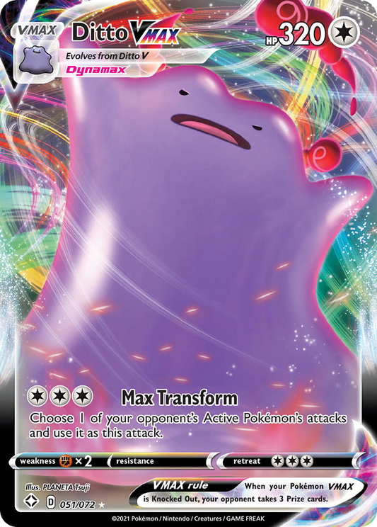 Pokemon Singles - Shining Fates - Ditto VMAX 51/72