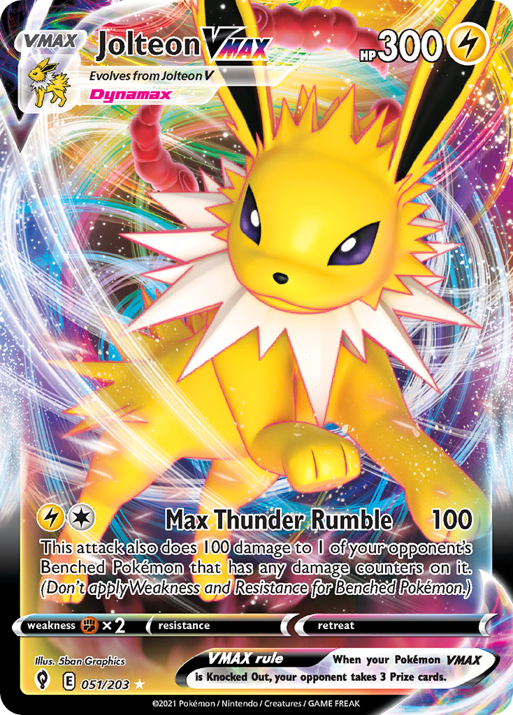 Pokemon Singles - Evolving Skies - Jolteon VMAX 51/203