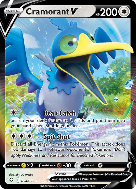 Pokemon Singles - Shining Fates - Cramorant V 54/72