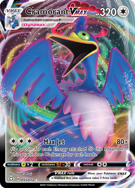 Pokemon Singles - Shining Fates - Cramorant VMAX 55/72