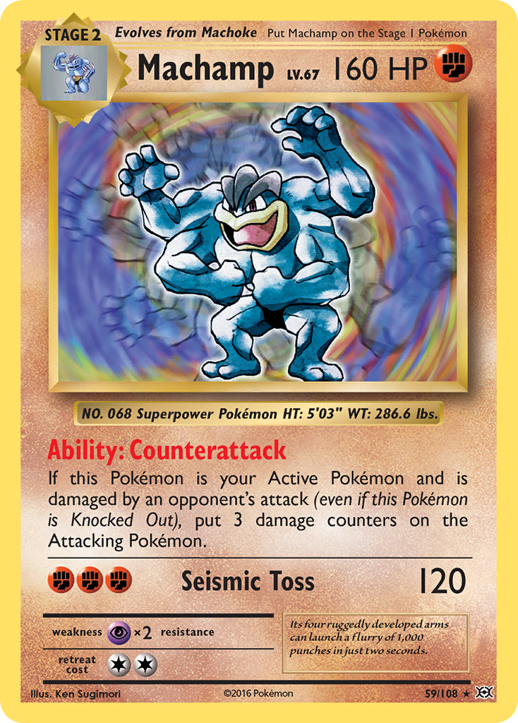 Pokemon Singles - Evolutions - Machamp 59/108