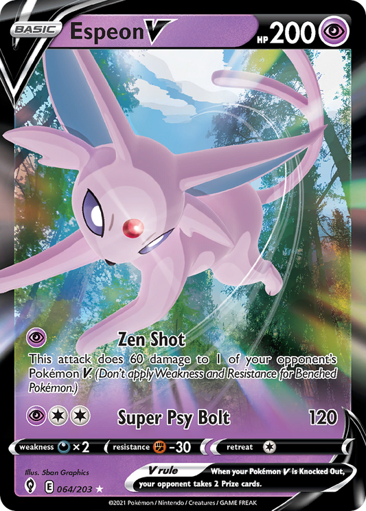 Pokemon Singles - Evolving Skies - Espeon V 64/203