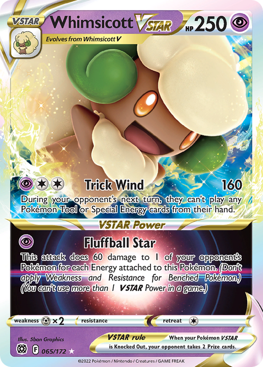 Pokemon Singles - Brilliant Stars - Whimsicott VSTAR 65/172