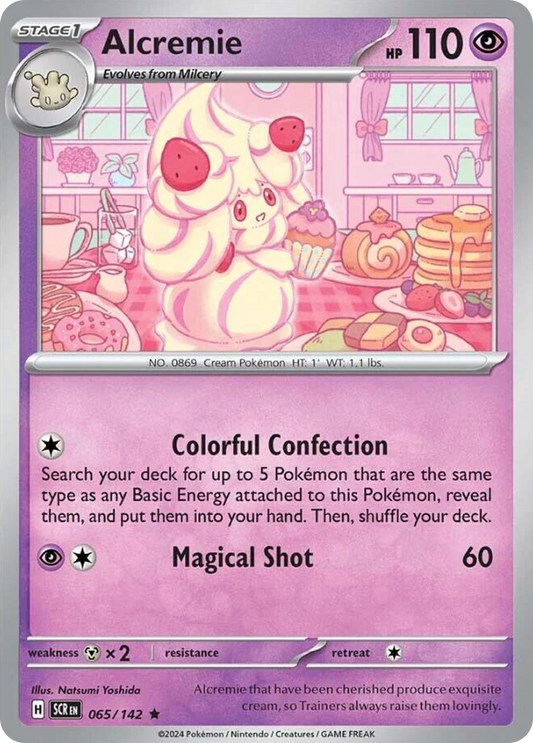 Pokemon Singles - Stellar Crown - Alcremie 65/142 (Reverse Holo)