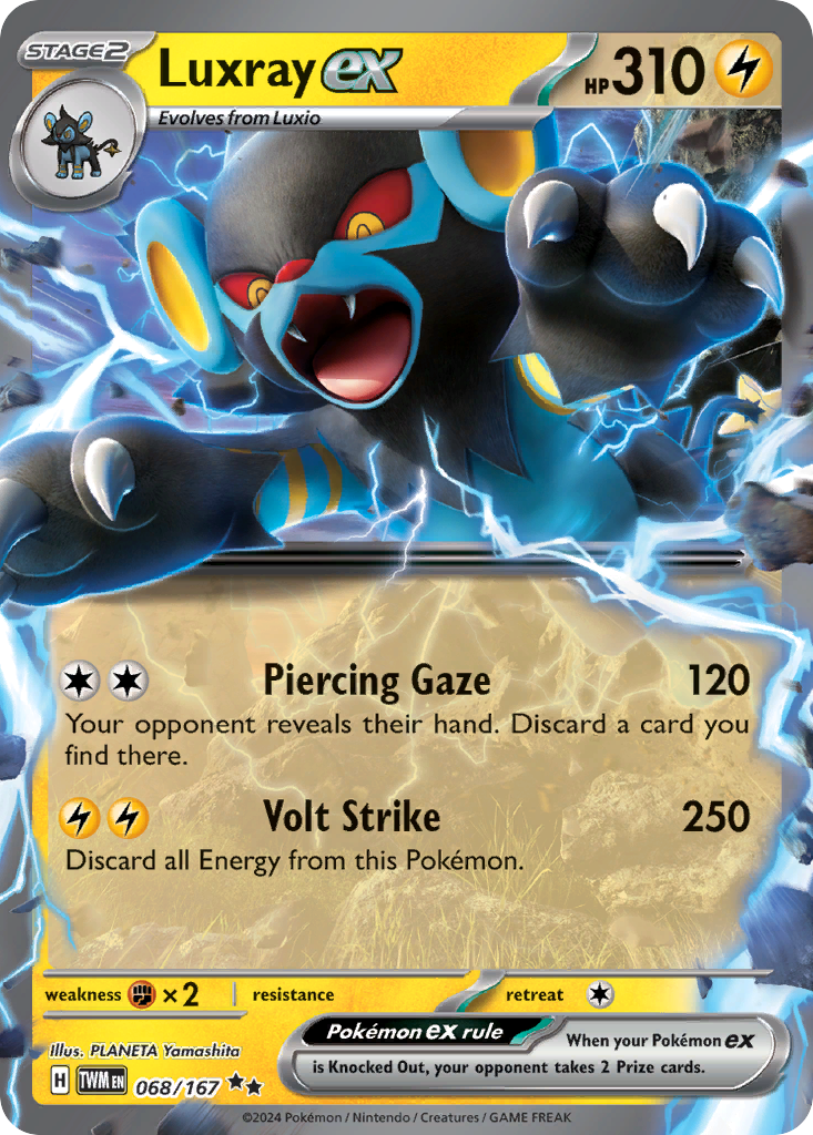 Pokemon Singles - Twilight Masquerade - Luxray ex 68/167