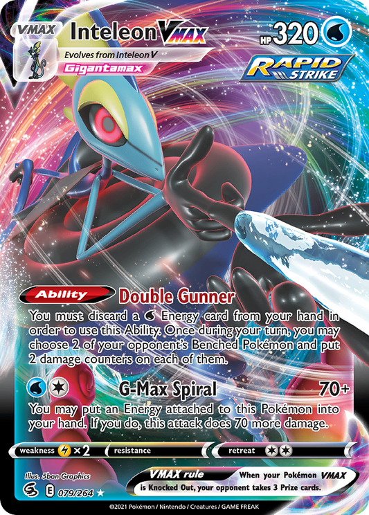 Pokemon Singles - Fusion Strike - Inteleon VMAX 79/264