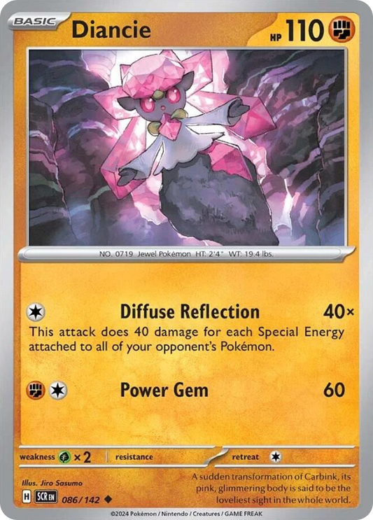 Pokemon Singles - Stellar Crown - Diancie 86/142 (Reverse Holo)