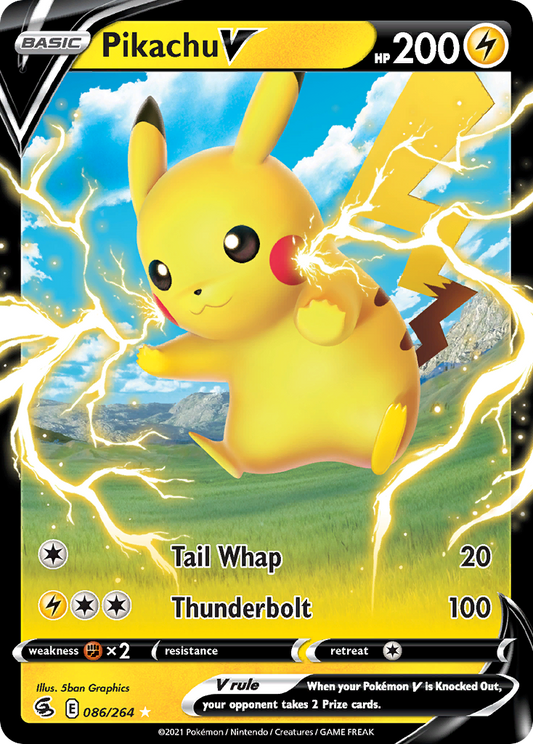 Pokemon Singles - Fusion Strike - Pikachu V 86/264