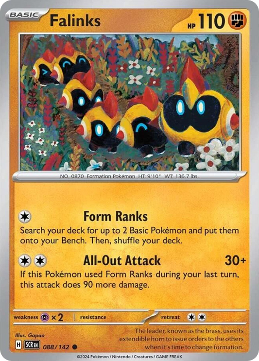 Pokemon Singles - Stellar Crown - Falinks 88/142 (Reverse Holo)