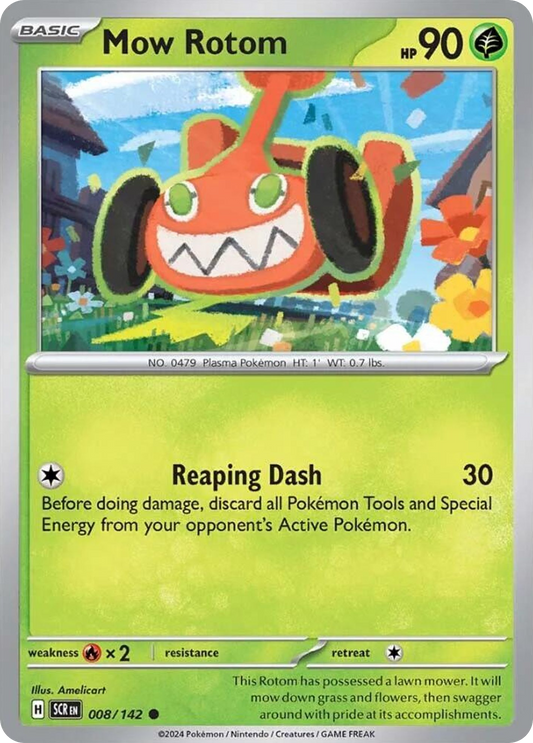 Pokemon Singles - Stellar Crown - Mow Rotom 8/142 (Reverse Holo)