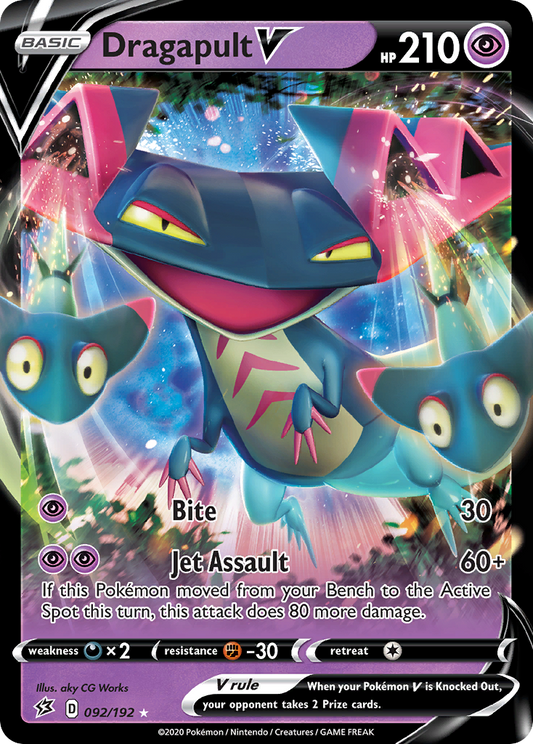 Pokemon Singles - Rebel Clash - Dragapult V 92/192