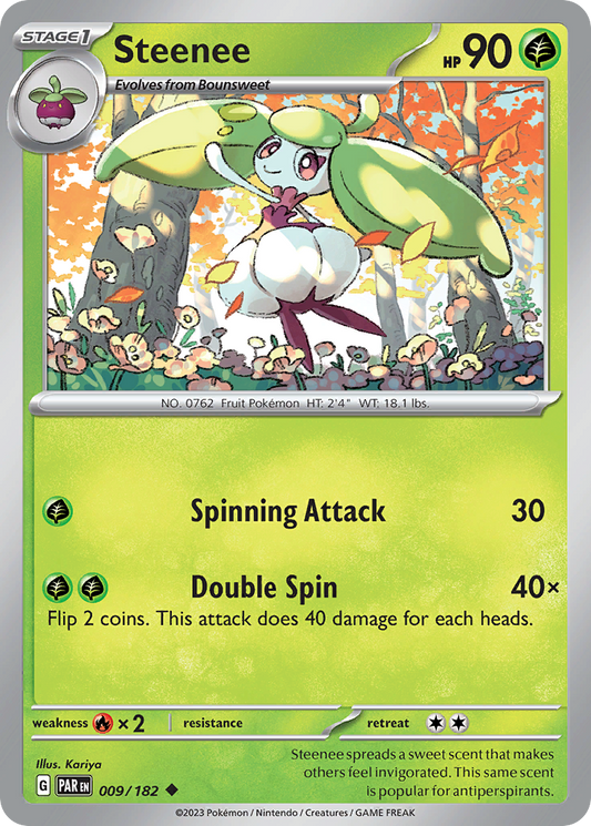 Pokemon Singles - Paradox Rift - Steenee 9/182 (Reverse Holo)