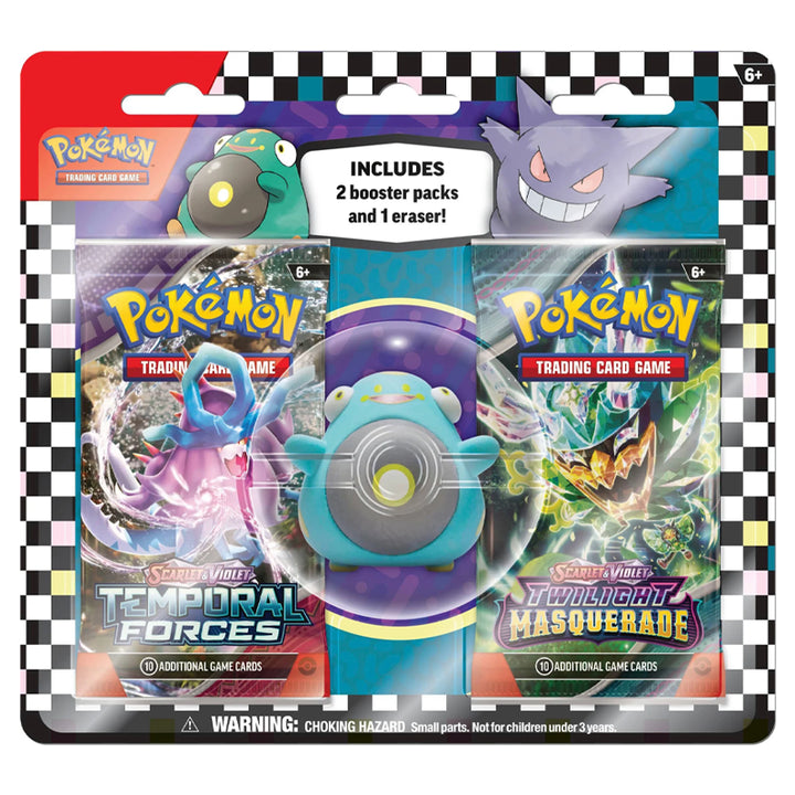 Pokemon - Back to School Eraser & 2 Pack Blister - Bellibolt