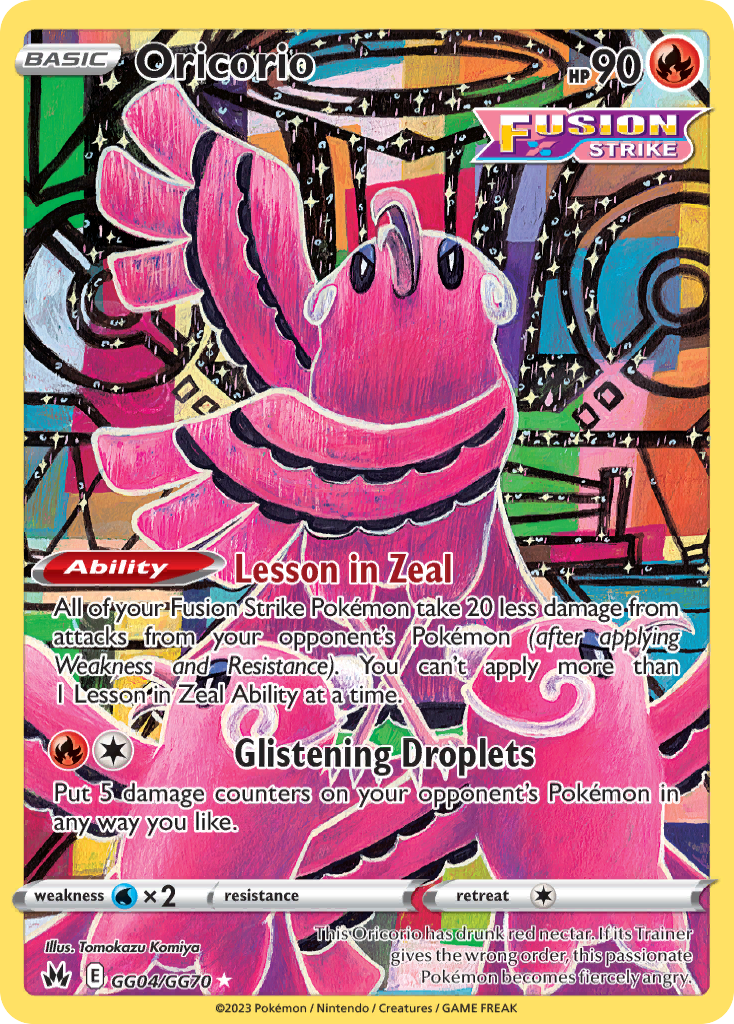 Pokemon Singles - Crown Zenith Galarian Gallery - Oricorio GG04/70