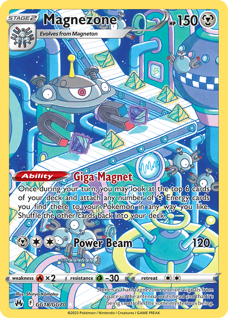 Pokemon Singles - Crown Zenith Galarian Gallery - Magnezone GG18/70