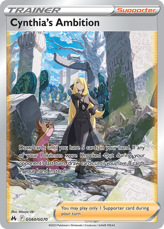 Pokemon Singles - Crown Zenith Galarian Gallery - Cynthia's Ambition GG60/70