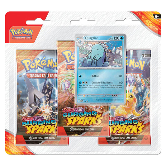 PRE-ORDER: Pokemon - Scarlet & Violet 8 - Surging Sparks - 3 Pack Blister - Quagsire