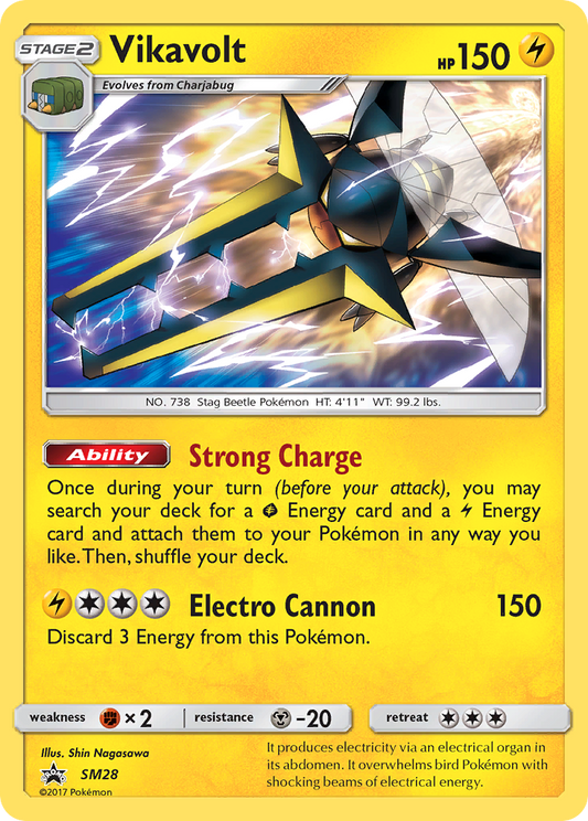 Pokemon Singles - SM Black Star Promos - Vikavolt SM28