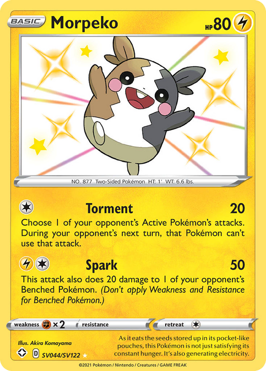 Pokemon Singles - Shining Fates Shiny Vault - Morpeko SV044/SV122