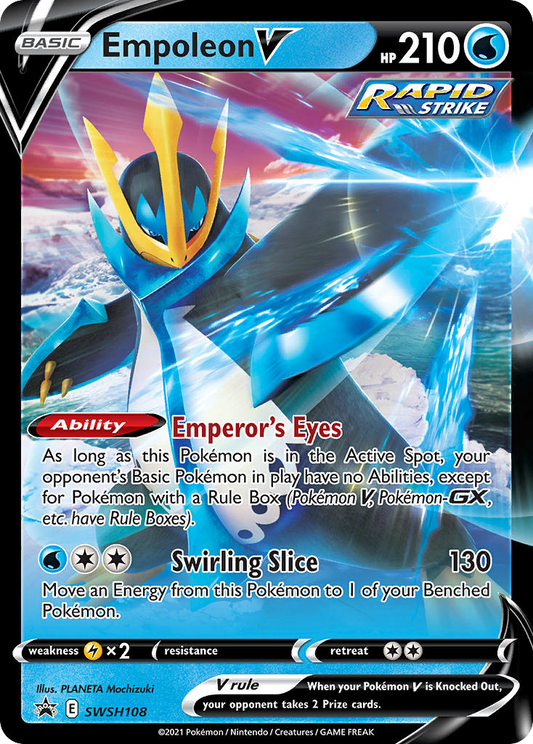Pokemon Singles - SWSH Black Star Promos - Empoleon V SWSH108