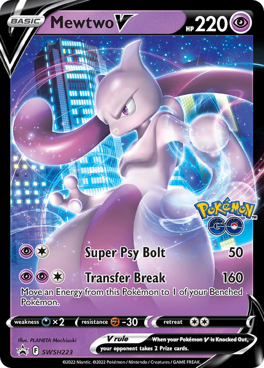 Pokemon Singles - SWSH Black Star Promos - Mewtwo V SWSH223