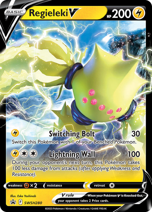 Pokemon Singles - SWSH Black Star Promos - Regieleki V SWSH280