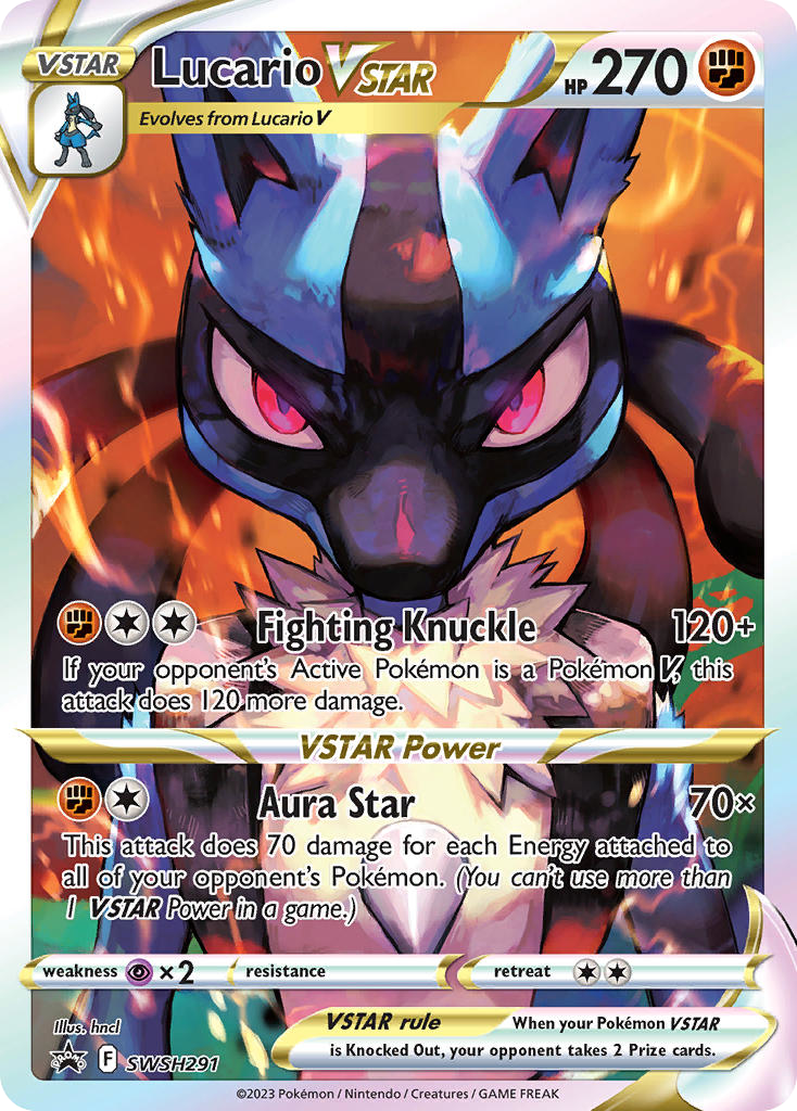 Pokemon Singles - SWSH Black Star Promos - Lucario VSTAR SWSH291/307