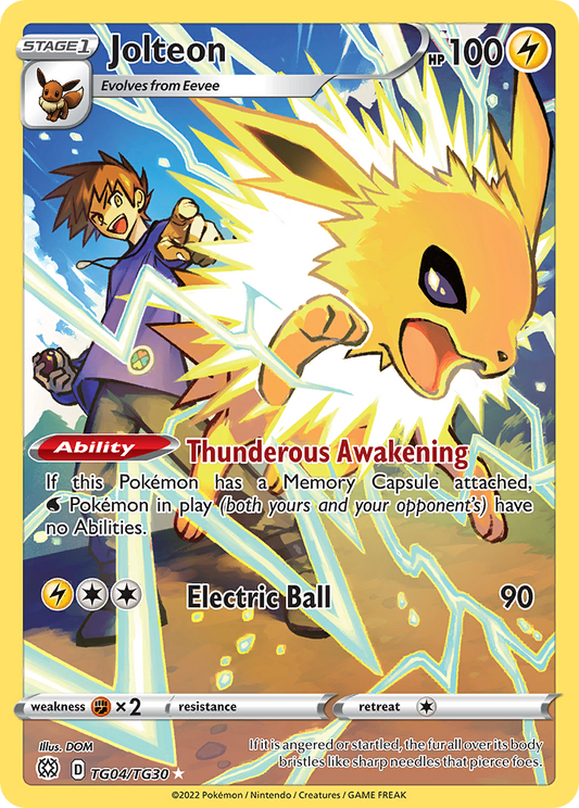 Pokemon Singles - Brilliant Stars Trainer Gallery - Jolteon TG04/TG30