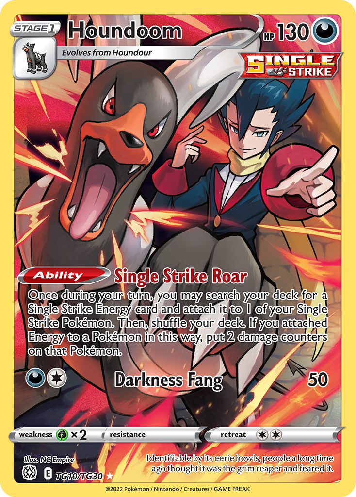 Pokemon Singles - Brilliant Stars Trainer Gallery - Houndoom TG10/TG30