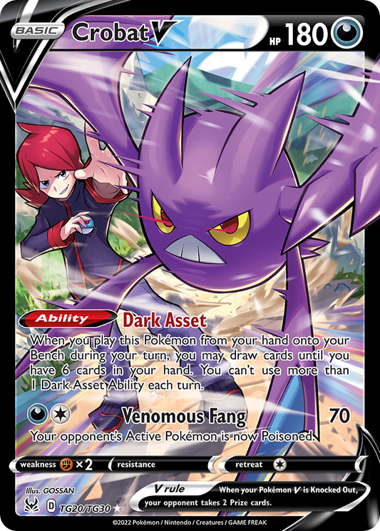 Pokemon Singles - Lost Origin Trainer Gallery - Crobat V TG20/30