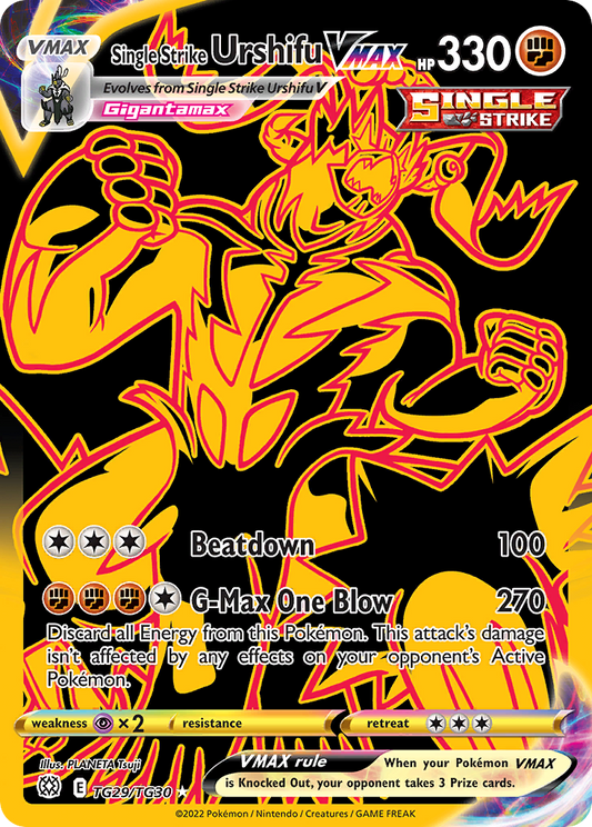 Pokemon Singles - Brilliant Stars Trainer Gallery - Single Strike Urshifu VMAX TG29/30