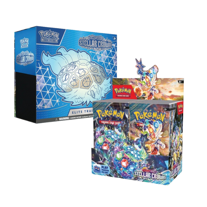 PRE-ORDER: Pokemon - Scarlet & Violet - Stellar Crown - Booster Box & ETB Bundle