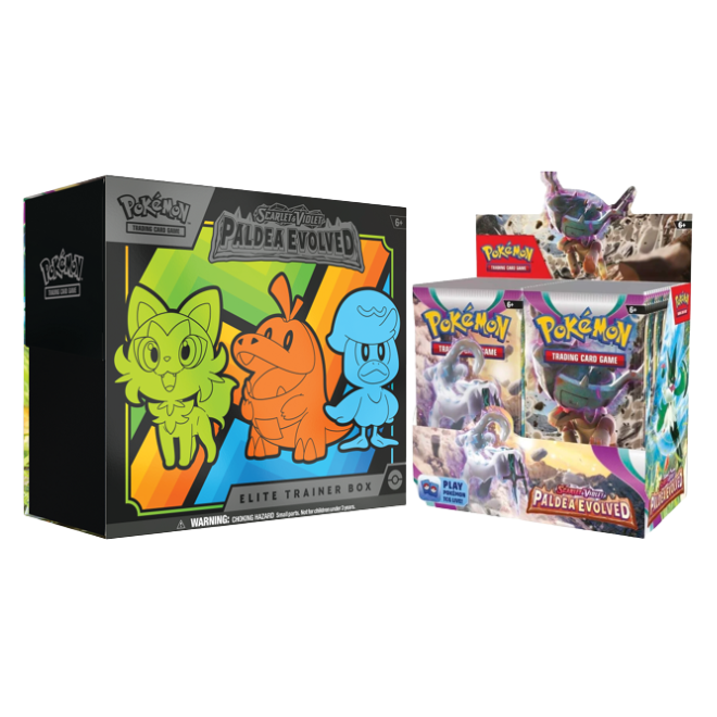 Pokemon - Scarlet & Violet - Paldea Evolved - Booster Box & ETB Bundle ...