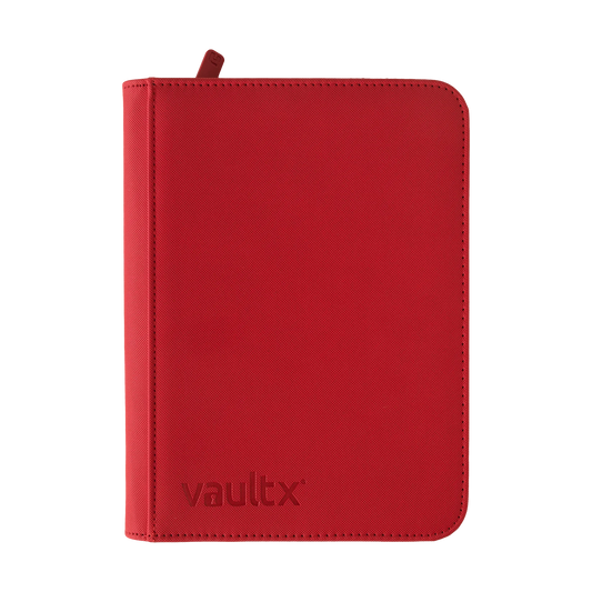 Vault X - 4-Pocket Exo-Tec® - Zip Binder - Fire Red