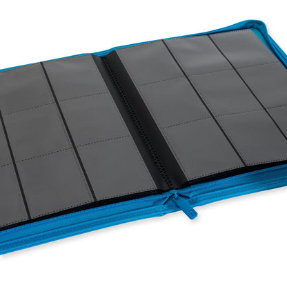 Vault X - 9-Pocket Exo-Tec® - Zip Binder - NEON BLUE
