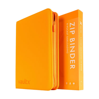 Vault X - 9-Pocket Exo-Tec® - Zip Binder - NEON ORANGE